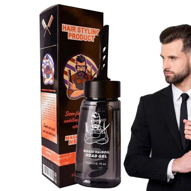 جل مثبت للشعر مع فرشاة لسهولة التسريح 10/9