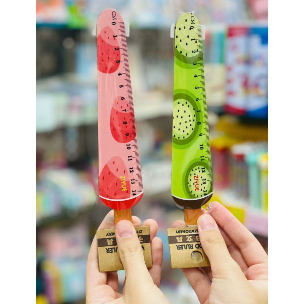 مسطرة خشب 14 سم رجل فواكه    