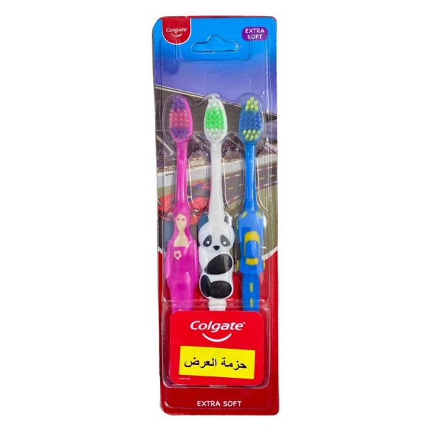فراشي اسنان اطفال كولجيت ثلاثي